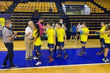 El Preconte Telde asciende a Primera tras un sufrido triunfo ante el Almagro (2-1)/TA